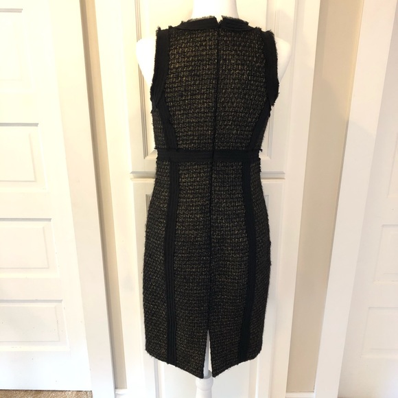 Michael Kors Black and Gold Tweed Shift Dress - Picture 2 of 8